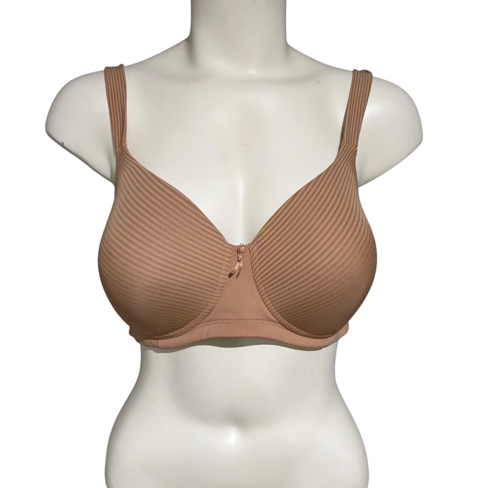 Vanity Fair Beauty Back Wife Free Bra Tan Striped 40B 72389 Full Figure Support